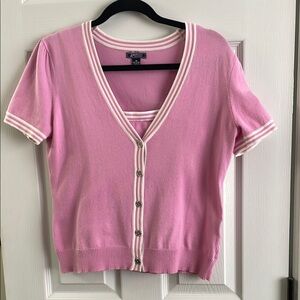 Short sleeve sweater with matching camisole